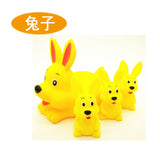 Cute Lovely Mummy And Baby Rubber Race Squeaky Ducks Family Bath Toy Kid Game Toys 1 Big 3 Small Duck Animal king Shower Toy