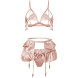 Women's Sexy Pink Topless Bowknot Lingerie