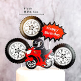 Alloy Locomotive Motorcycle Cake Topper for Baby Shower Birthday Party Baking Decoration Dessert Supplies Anniversary Love Gifts