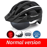 VICTGOAL Bike Helmet for Man Women MTB Road Bicycle Helmet LED USB Rechargeable Light Mountain Road Bike Visor Cycling Helmet