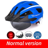 VICTGOAL Bike Helmet for Man Women MTB Road Bicycle Helmet LED USB Rechargeable Light Mountain Road Bike Visor Cycling Helmet