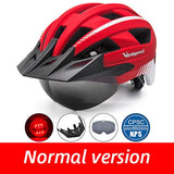 VICTGOAL Bike Helmet for Man Women MTB Road Bicycle Helmet LED USB Rechargeable Light Mountain Road Bike Visor Cycling Helmet