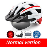 VICTGOAL Bike Helmet for Man Women MTB Road Bicycle Helmet LED USB Rechargeable Light Mountain Road Bike Visor Cycling Helmet