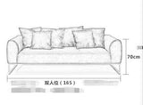 Nordic light luxury fabric sofa dark green small apartment designer post modern three-person minimalist living room sofa - shopwishi 