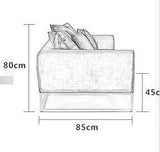 Nordic light luxury fabric sofa dark green small apartment designer post modern three-person minimalist living room sofa - shopwishi 