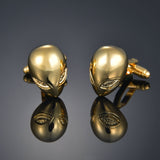 Quality Gold Color Cufflinks Letters/Alien/Square/Dragon/Maple leaves/Balance/Name Cuff Links for mens French bouton manchette