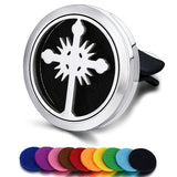 Car Air Freshener Car Perfume Diffuser Clip Car Air Auto Vent Freshener Essential Oil Perfume Locket (Free 10pc pad)  C001