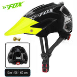 BATFOX bike helmet men women bicycle helmet integrally-molded mtb helmets casco batfox mtb casque velo cycling helmets Size:M/L