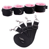 Bed Jam Sex Restraint Kit Adjustable Belt Nylon Handcuffs Ankle Cuffs Under Bed BDSM Bondage Erotic Toys Fixation Adult Game