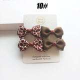 MIXIU 4pcs/set Cute Children Hair Clip Hair Accessories Headwear Baby Ribbon Bow Kids Baby Girls Hairpins Full Cover Clips