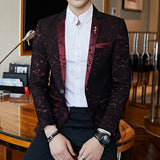 Luxury banquet party suit jacket evening dress fashion jacquard casual business jacket