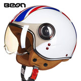 BEON Motorcycle scooter Helmet 3/4 Open Face halmet motocross vintage casque Moto Casque Casco motocicleta Capacete 110b