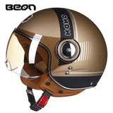 BEON Motorcycle scooter Helmet 3/4 Open Face halmet motocross vintage casque Moto Casque Casco motocicleta Capacete 110b