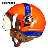 BEON Motorcycle scooter Helmet 3/4 Open Face halmet motocross vintage casque Moto Casque Casco motocicleta Capacete 110b