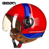 BEON Motorcycle scooter Helmet 3/4 Open Face halmet motocross vintage casque Moto Casque Casco motocicleta Capacete 110b
