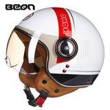 BEON Motorcycle scooter Helmet 3/4 Open Face halmet motocross vintage casque Moto Casque Casco motocicleta Capacete 110b