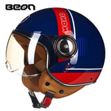 BEON Motorcycle scooter Helmet 3/4 Open Face halmet motocross vintage casque Moto Casque Casco motocicleta Capacete 110b
