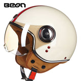 BEON Motorcycle scooter Helmet 3/4 Open Face halmet motocross vintage casque Moto Casque Casco motocicleta Capacete 110b