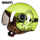 BEON Motorcycle scooter Helmet 3/4 Open Face halmet motocross vintage casque Moto Casque Casco motocicleta Capacete 110b