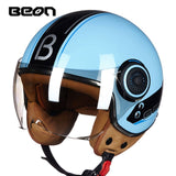 BEON Motorcycle scooter Helmet 3/4 Open Face halmet motocross vintage casque Moto Casque Casco motocicleta Capacete 110b
