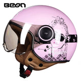 BEON Motorcycle scooter Helmet 3/4 Open Face halmet motocross vintage casque Moto Casque Casco motocicleta Capacete 110b