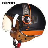 BEON Motorcycle scooter Helmet 3/4 Open Face halmet motocross vintage casque Moto Casque Casco motocicleta Capacete 110b