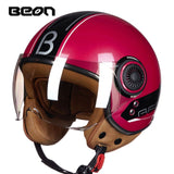 BEON Motorcycle scooter Helmet 3/4 Open Face halmet motocross vintage casque Moto Casque Casco motocicleta Capacete 110b