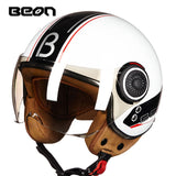 BEON Motorcycle scooter Helmet 3/4 Open Face halmet motocross vintage casque Moto Casque Casco motocicleta Capacete 110b
