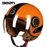 BEON Motorcycle scooter Helmet 3/4 Open Face halmet motocross vintage casque Moto Casque Casco motocicleta Capacete 110b