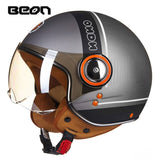 BEON Motorcycle scooter Helmet 3/4 Open Face halmet motocross vintage casque Moto Casque Casco motocicleta Capacete 110b