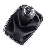 SPEEDWOW 5/6 Speed Gear Shift Knob Lever Shifter Gaitor Boot PU Leather For Volkswagen VW 2003-2008 Golf 4 IV MK4 GTI R32 Jetta