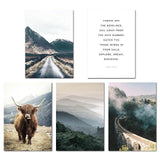 Wall Art Landscape Canvas Poster Nordic Nine Arch Bridge Foggy Forest Print - shopwishi 