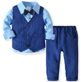 Boys Wedding Suits Kids Clothes Toddler Formal Kids Suit Children'S Wear Grey Vest + Shirt + Trousers Boys Outfit Baby Clothes