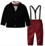 Boys Wedding Suits Kids Clothes Toddler Formal Kids Suit Children'S Wear Grey Vest + Shirt + Trousers Boys Outfit Baby Clothes