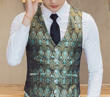Slim Fit Casual Terno Masculine One Button Tuxedo 3XL-M