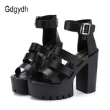 Gdgydh 2020 New Summer Shoes Women White Open Toe Button Belt Thick Heel Wedges Platform Shoes Fashionable Casual Sandals Female