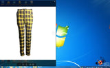 Women's High Waist Zip-Up Plaid Skinny Sweatpants