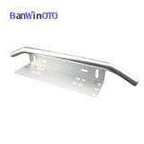 Universal Bull Bar Front Bumper License Plate Log Light Mount Bracket SUV Lamp Holder Off Road LED Light Bar Aluminum PZK001