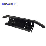Universal Bull Bar Front Bumper License Plate Log Light Mount Bracket SUV Lamp Holder Off Road LED Light Bar Aluminum PZK001