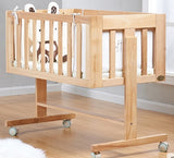 Baby crib wood multifunctional bed. White paint free variable desk