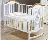 Cradle crib wood Europe type multifunctional white baby bed. Baby beds with mosquito nets