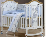 Cradle crib wood Europe type multifunctional white baby bed. Baby beds with mosquito nets