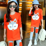 Autumn Children Clothing Cartoon Girls Sets Long Sleeve Tracksuit For 3- 13 Years old Girls Clothes Sport Suit Kids Clothes Sets