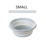 Portable Folding Bucket Camping Washbasin Folding Basin Silicone Washbasin Collapsible Fishing Car Wash Bucket Cleaning Supplies