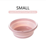 Portable Folding Bucket Camping Washbasin Folding Basin Silicone Washbasin Collapsible Fishing Car Wash Bucket Cleaning Supplies