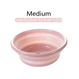 Portable Folding Bucket Camping Washbasin Folding Basin Silicone Washbasin Collapsible Fishing Car Wash Bucket Cleaning Supplies