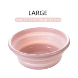 Portable Folding Bucket Camping Washbasin Folding Basin Silicone Washbasin Collapsible Fishing Car Wash Bucket Cleaning Supplies