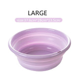 Portable Folding Bucket Camping Washbasin Folding Basin Silicone Washbasin Collapsible Fishing Car Wash Bucket Cleaning Supplies