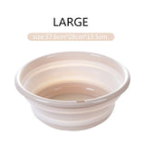 Portable Folding Bucket Camping Washbasin Folding Basin Silicone Washbasin Collapsible Fishing Car Wash Bucket Cleaning Supplies