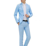 (Jacket+Pant) Luxury Men Wedding Suit Male Blazers Suits For Men Costume Business Formal Party Blue Classic red - shopwishi 